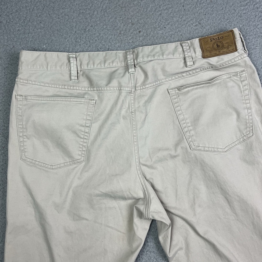Polo Ralph Lauren Mens Varick Slim Straight Khaki Tan Jeans Size 40x32 - Picture 7 of 11